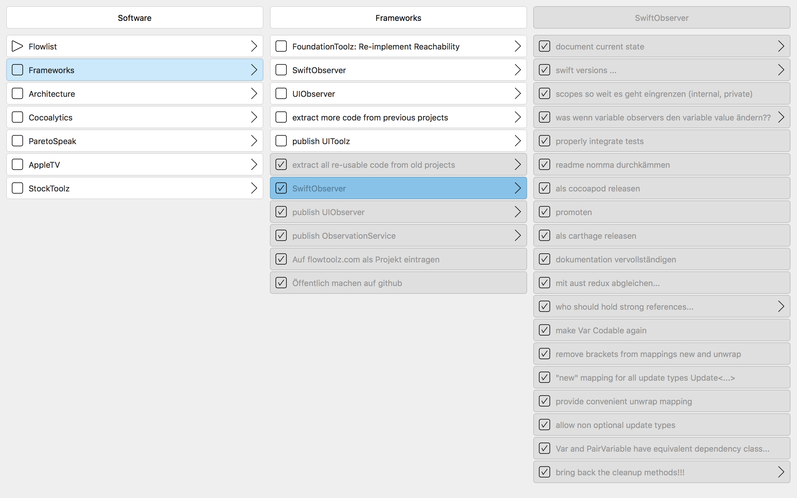 Flowlist in fullscreen for immersive work in a flow state. task management, task, app, flow, todo list, flowlist, task list, omnifocus, wunderlist, todoist, focus, trello, agenda, agile, kanban, productivity, apple, mac, macos, ios, osx, self management, project management, organizer, getting things done, getting shit done, note taking, brainstorming, creative writing, hierarchical data